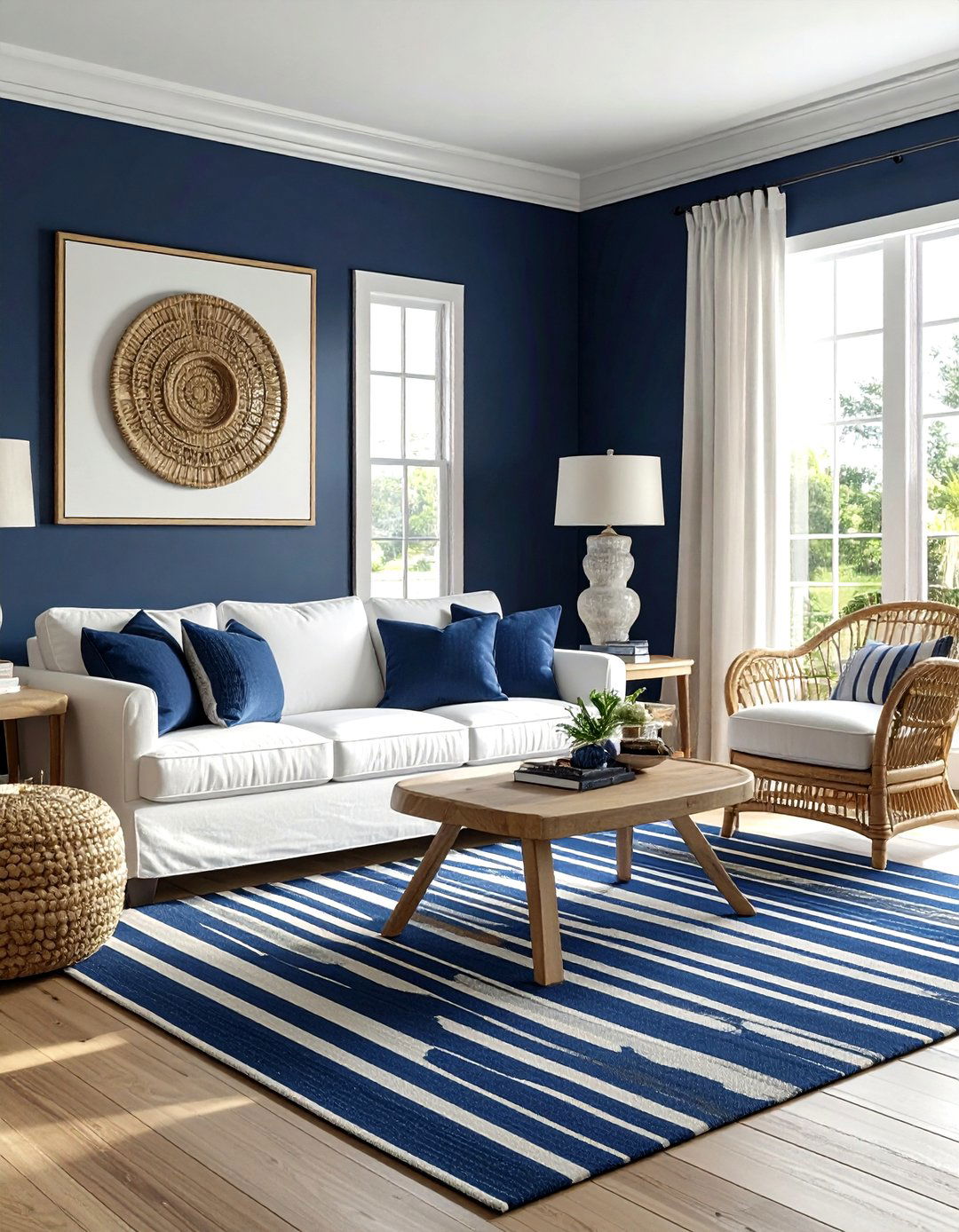 Coastal navy living room - 30 contemporary navy living room ideas