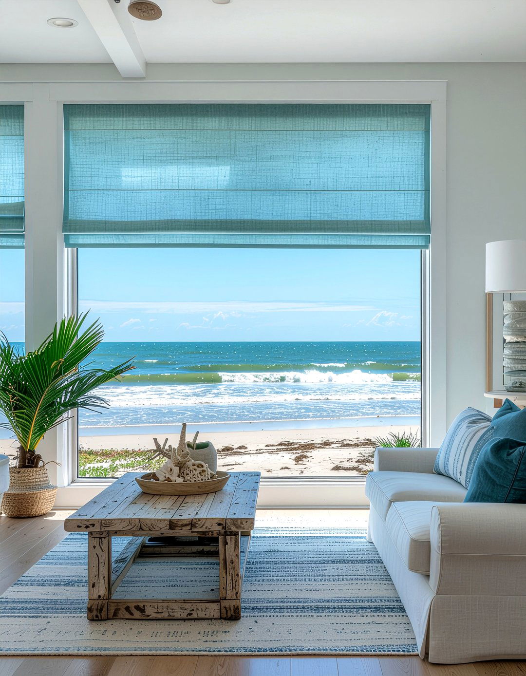 Coastal roman shades - 30 living room roman shades