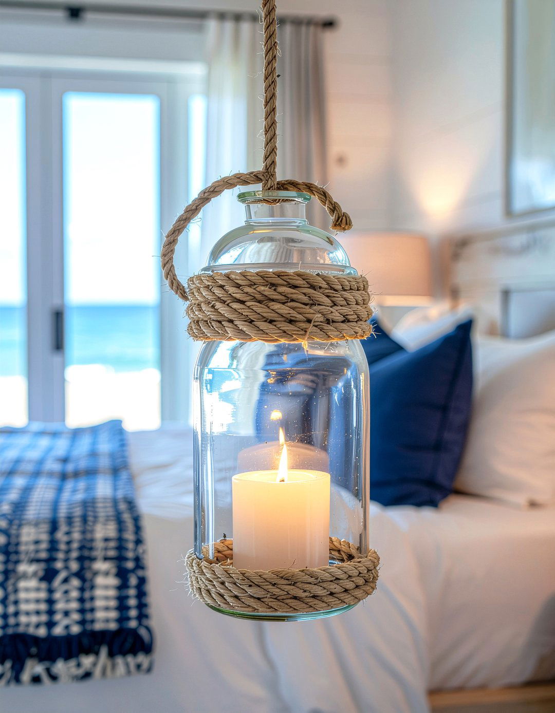 Coastal rope lantern - 30 bedroom candle lanterns