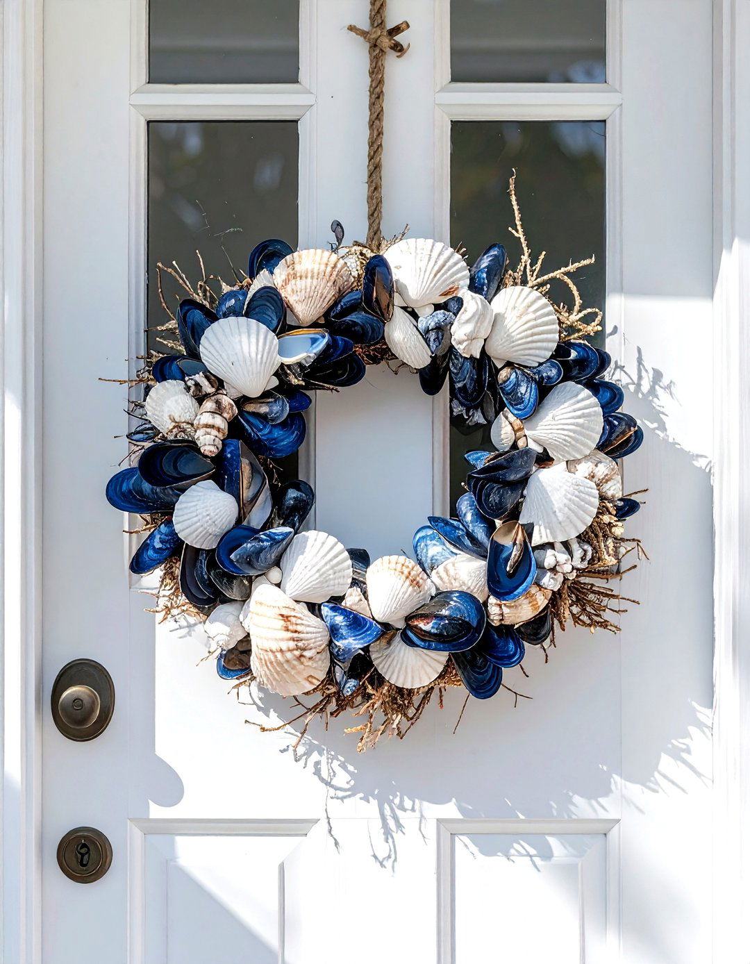 Coastal shell wreath - 30 shell decor ideas