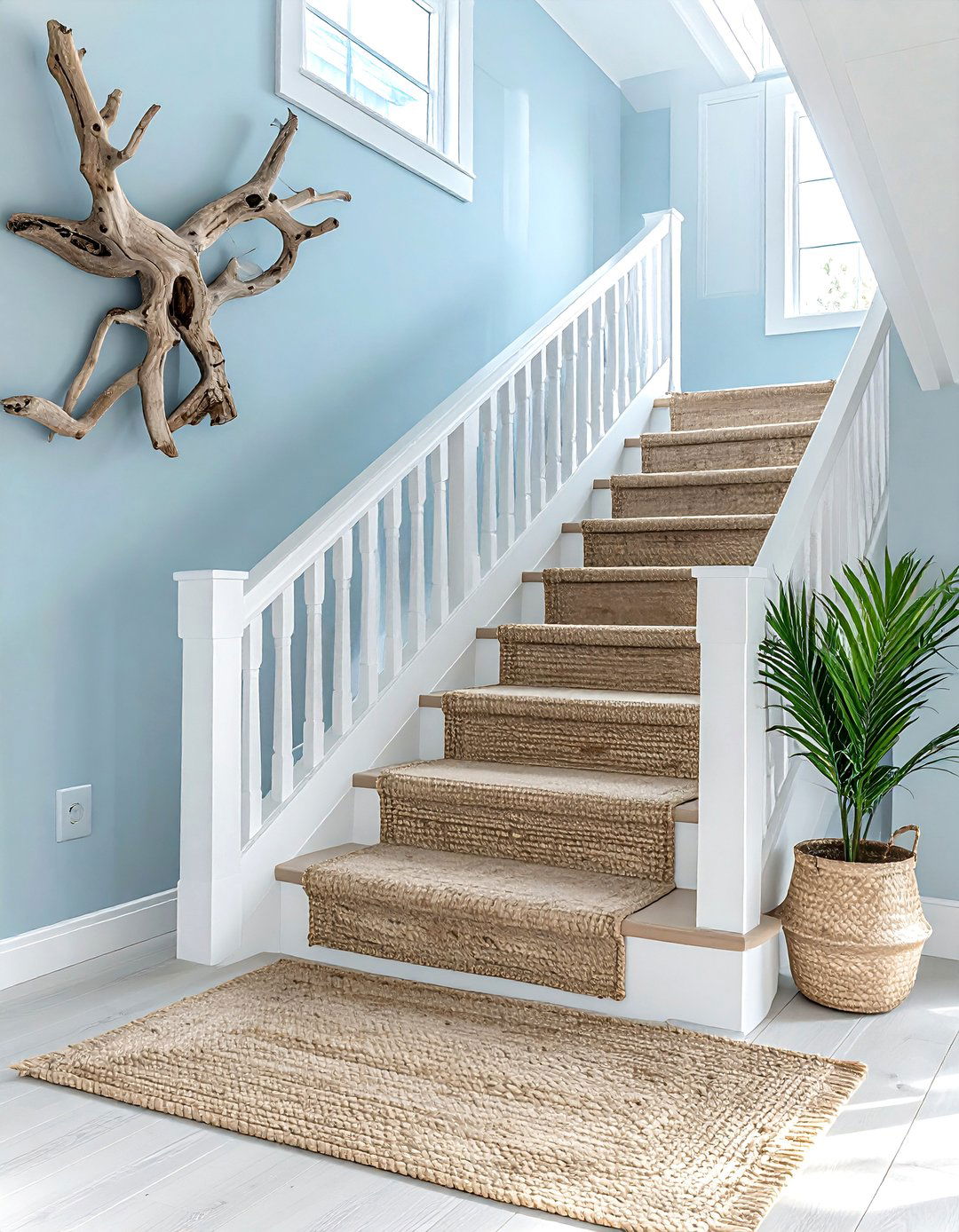 Coastal staircase decor - 30 stairway decor ideas