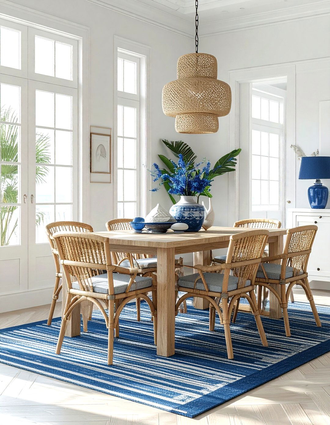 Coastal style dining space - 30 dining room decorating tips