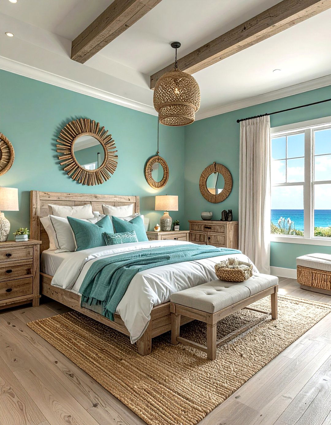 Coastal teal bedroom - 30 cool teal bedroom ideas
