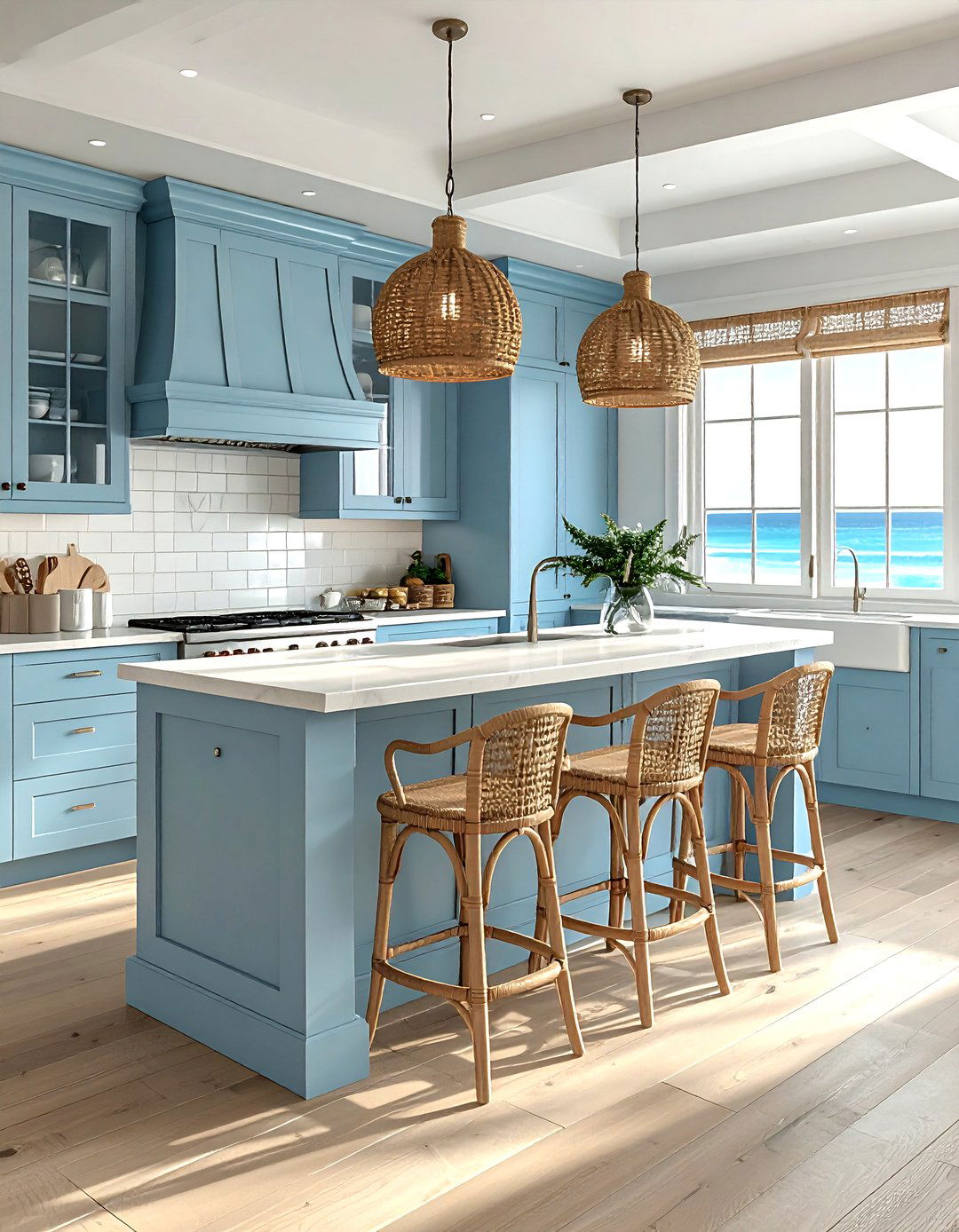 Coastal theme kitchen - 30 cozy kitchen settings