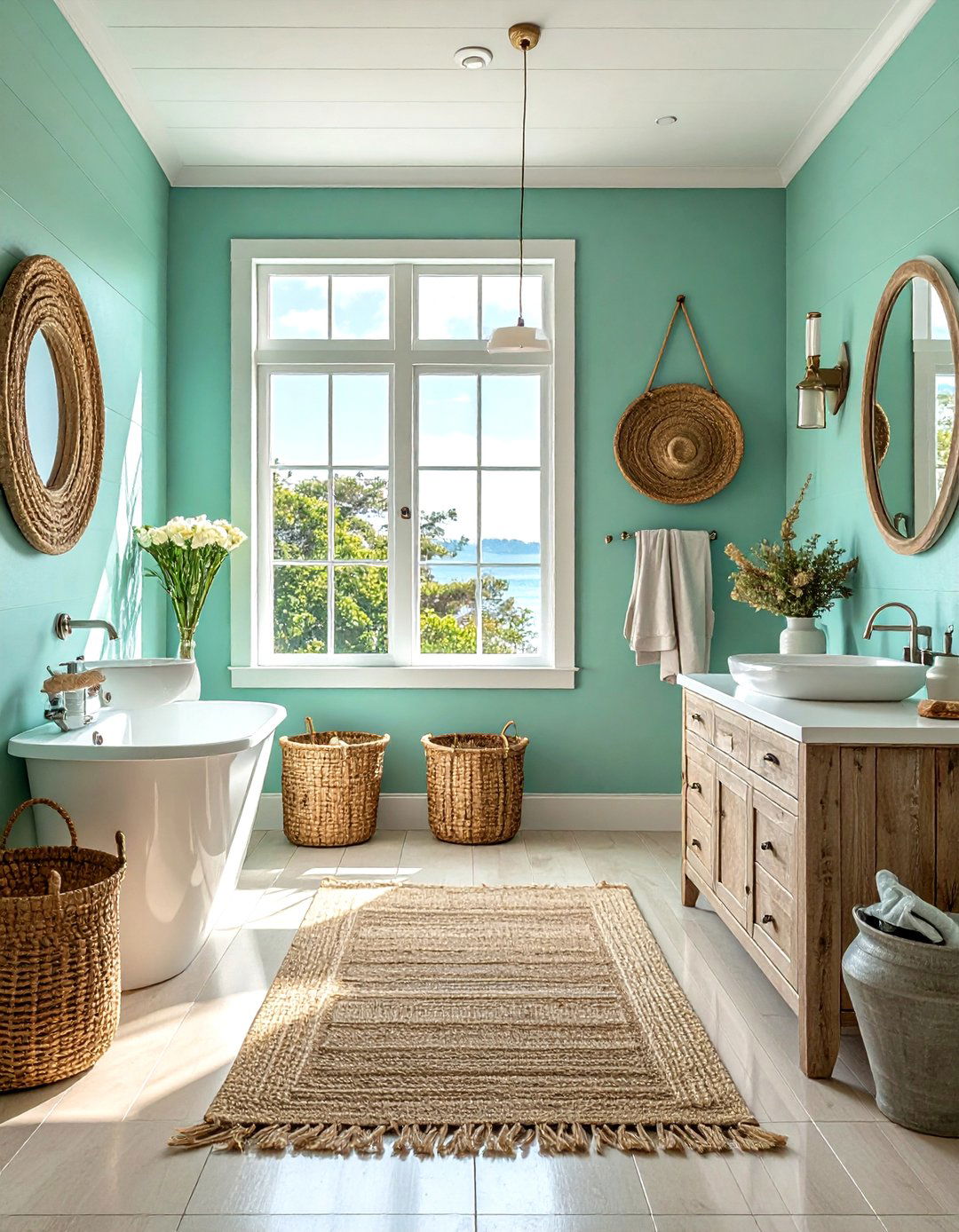 Coastal turquoise bathroom decor - 30 turquoise bathroom ideas