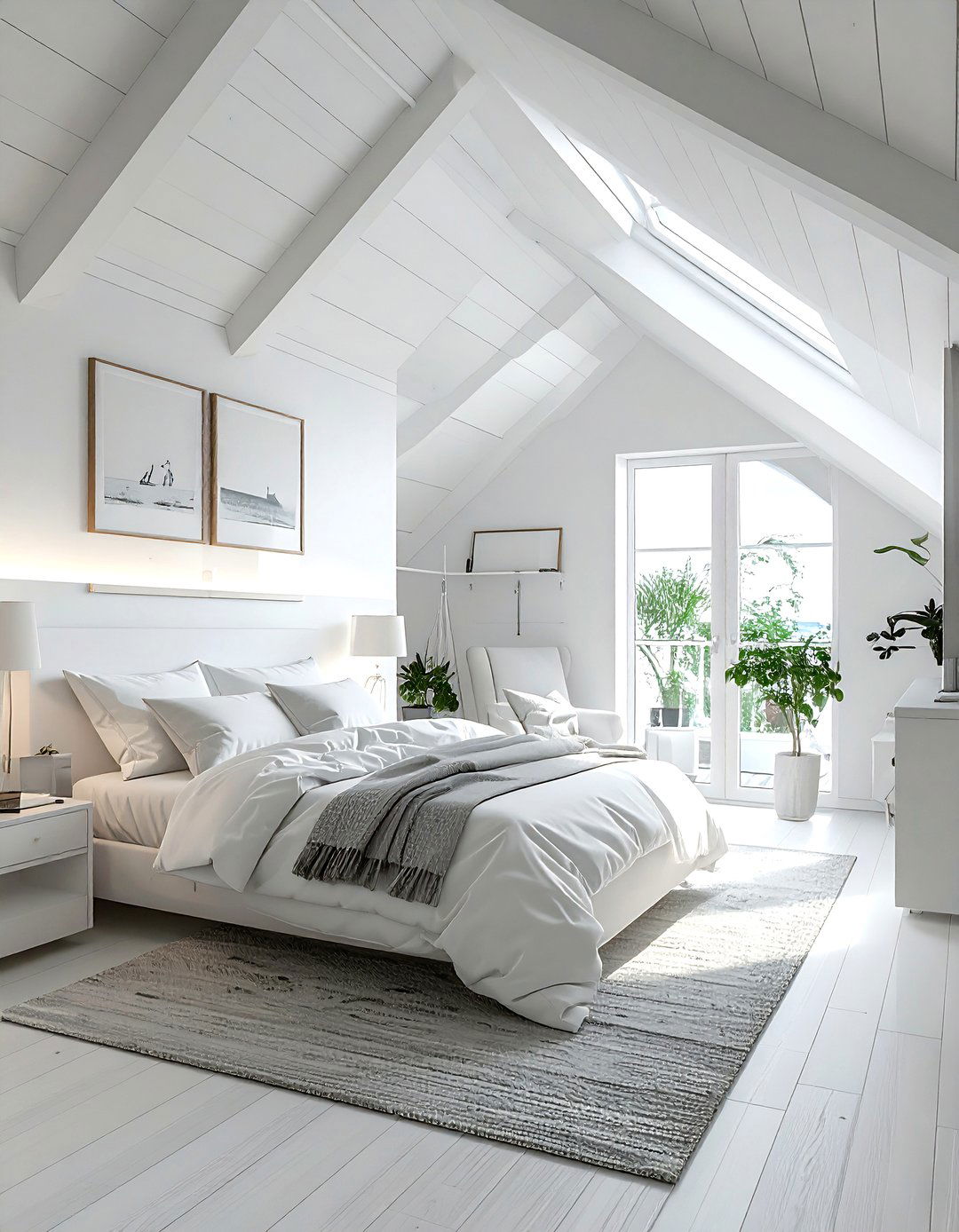 Coastal white attic bedroom - 30 coastal white bedroom ideas
