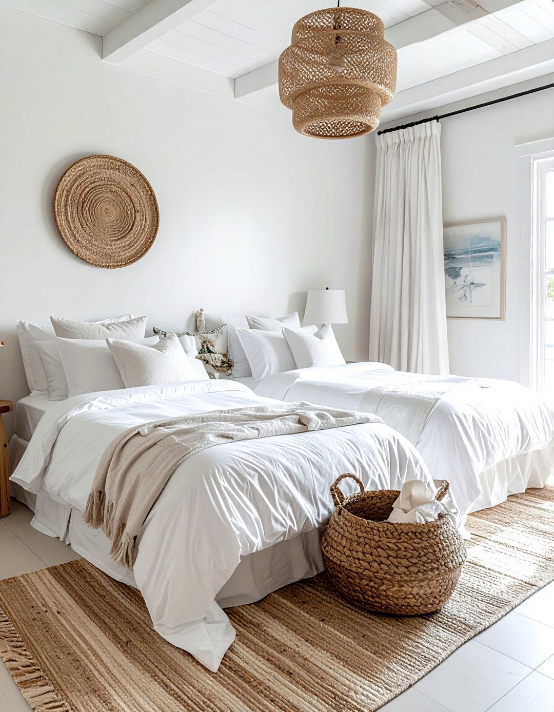 Coastal white guest bedroom - 30 coastal white bedroom ideas