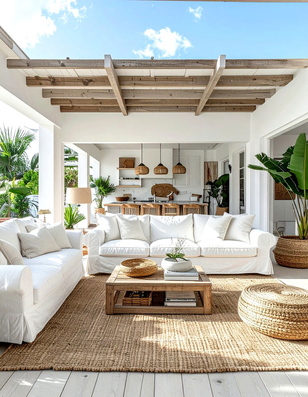 Coastal white living room - 30 white living room ideas