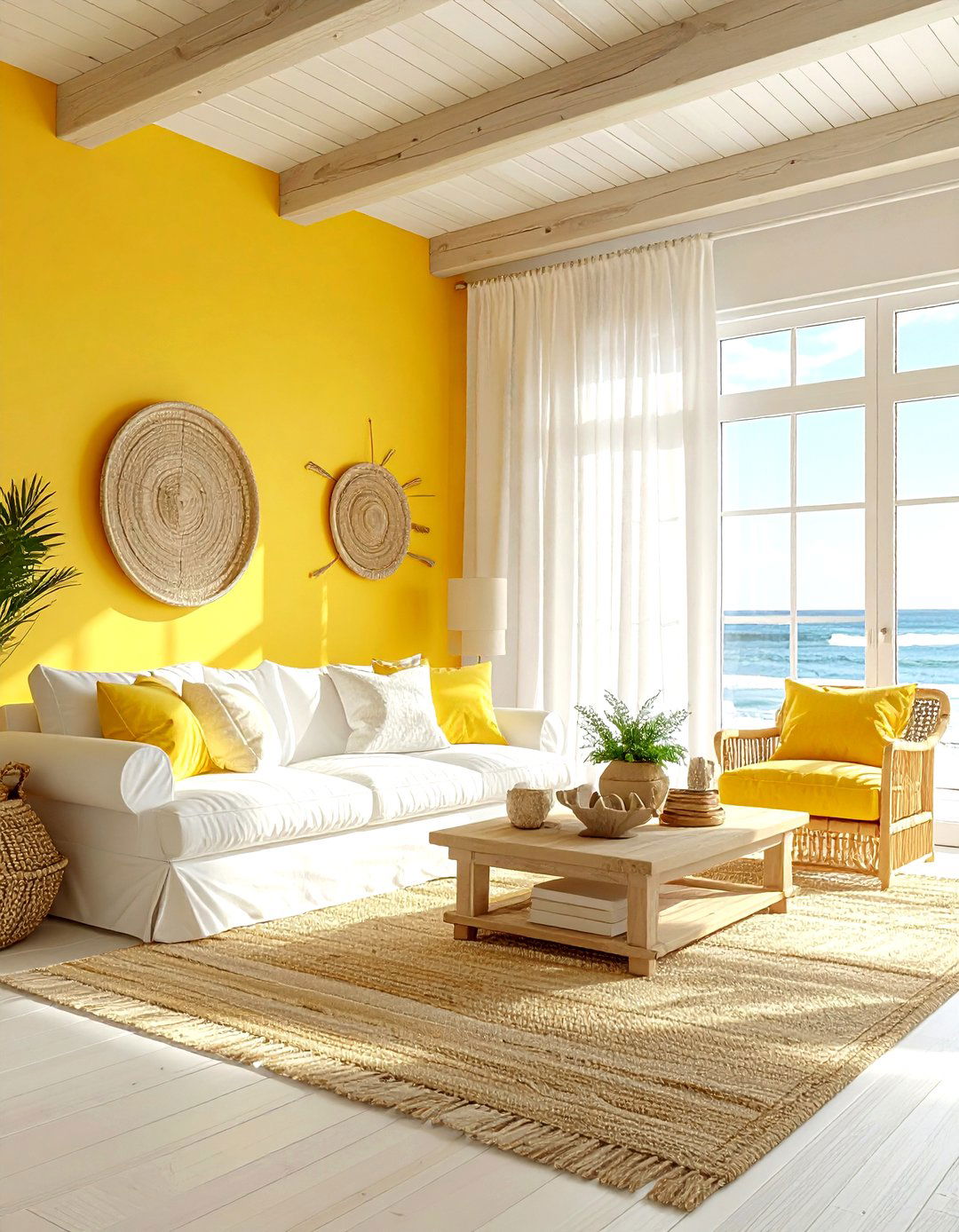 30 Chic Yellow and White Living Room Ideas for Your Home