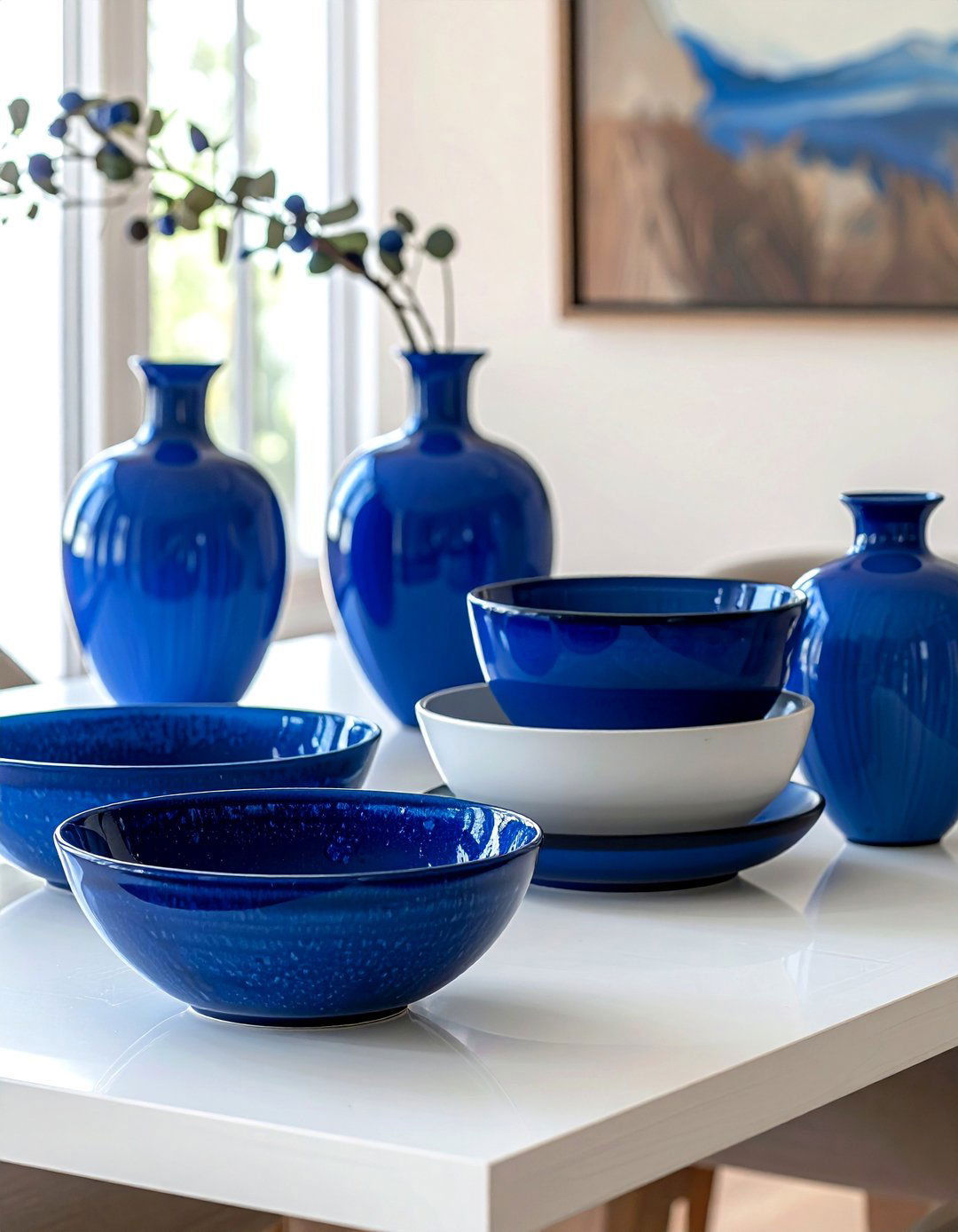 Cobalt Blue Accessories - 30 blue dining room decor ideas