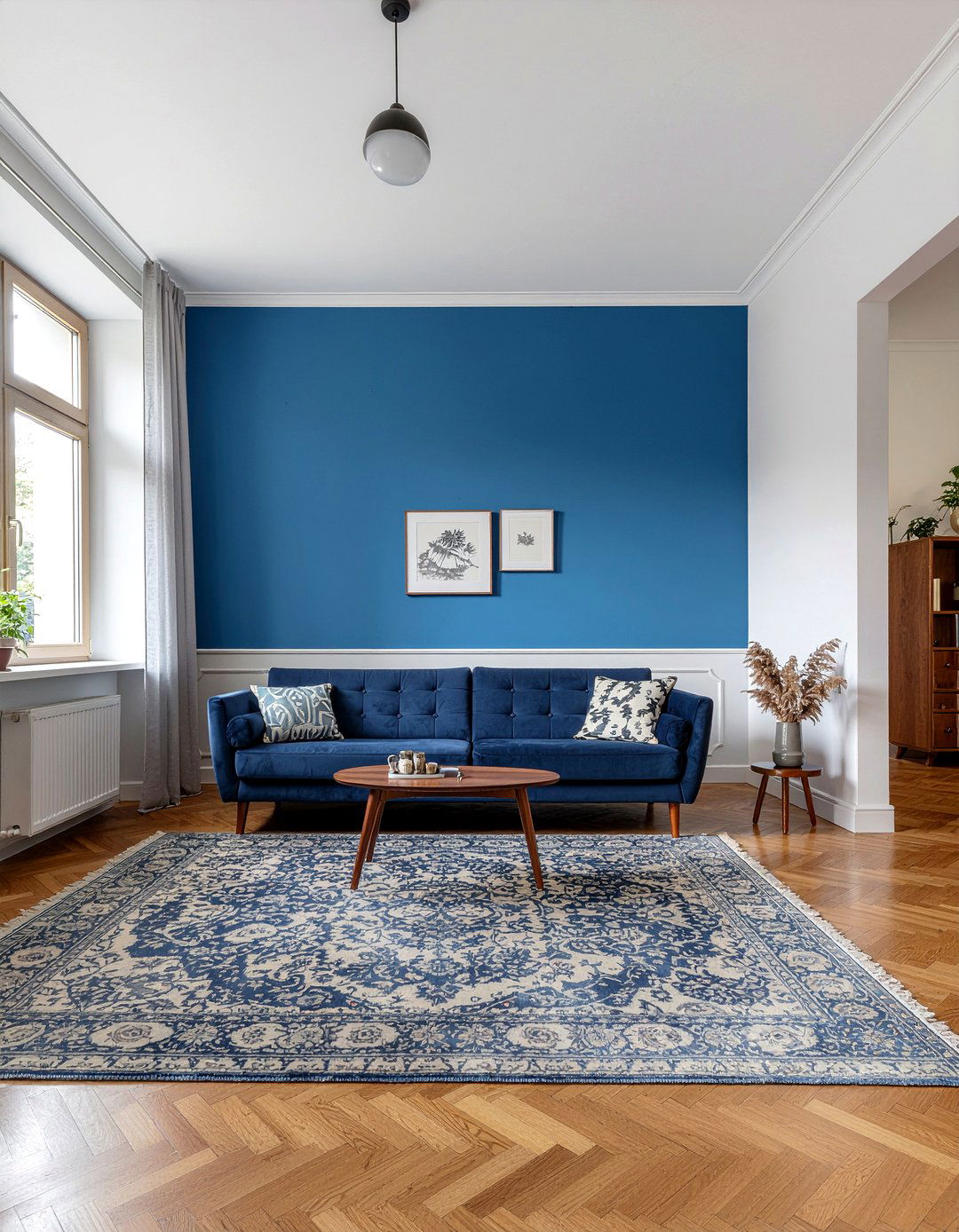 Cobalt Blue And Wood Interior - 30 cobalt living room ideas