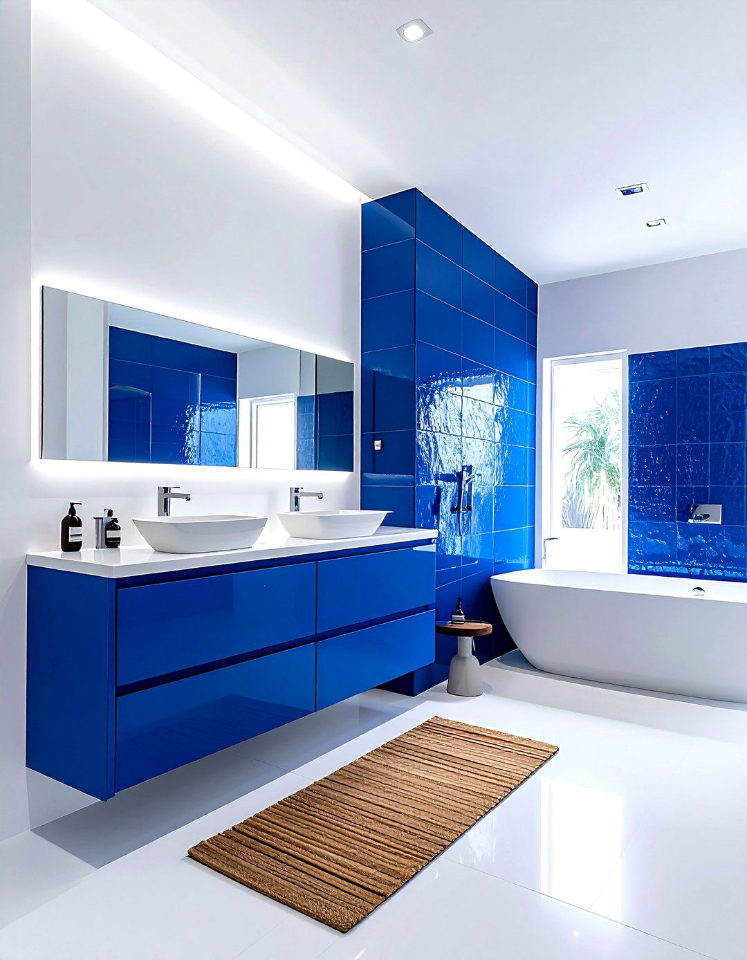 Cobalt Blue Bathroom - 30 bold color decor ideas