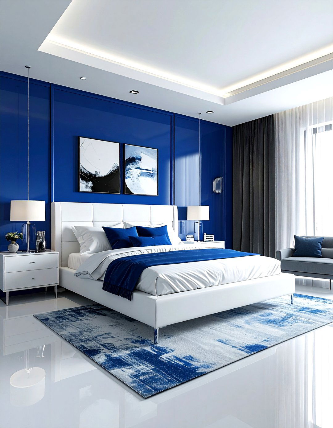 Cobalt Blue Bedroom - 30 blue bedroom ideas