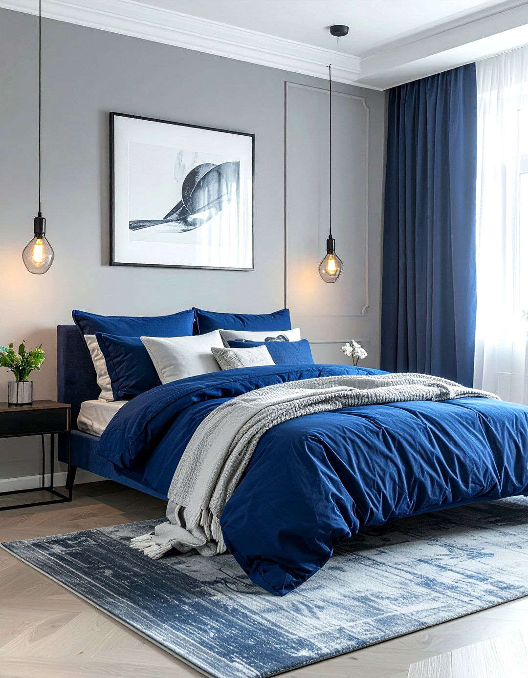Cobalt Blue Bedroom - 30 contemporary blue bedroom ideas