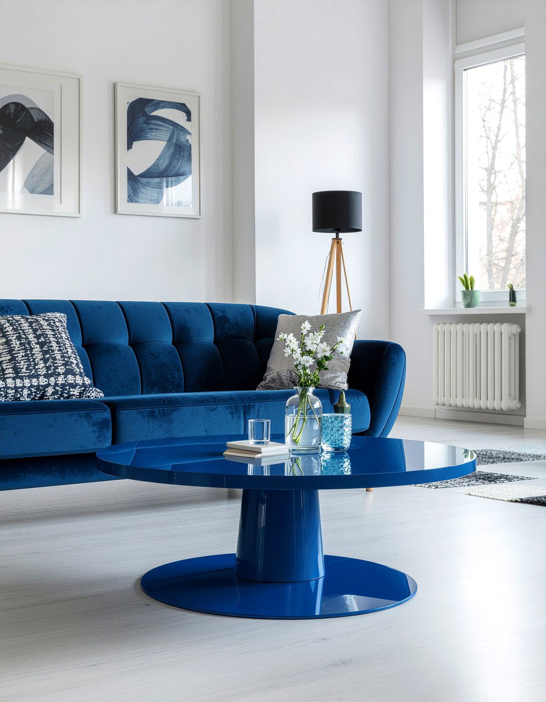 Cobalt Blue Coffee Table - 30 cobalt living room ideas