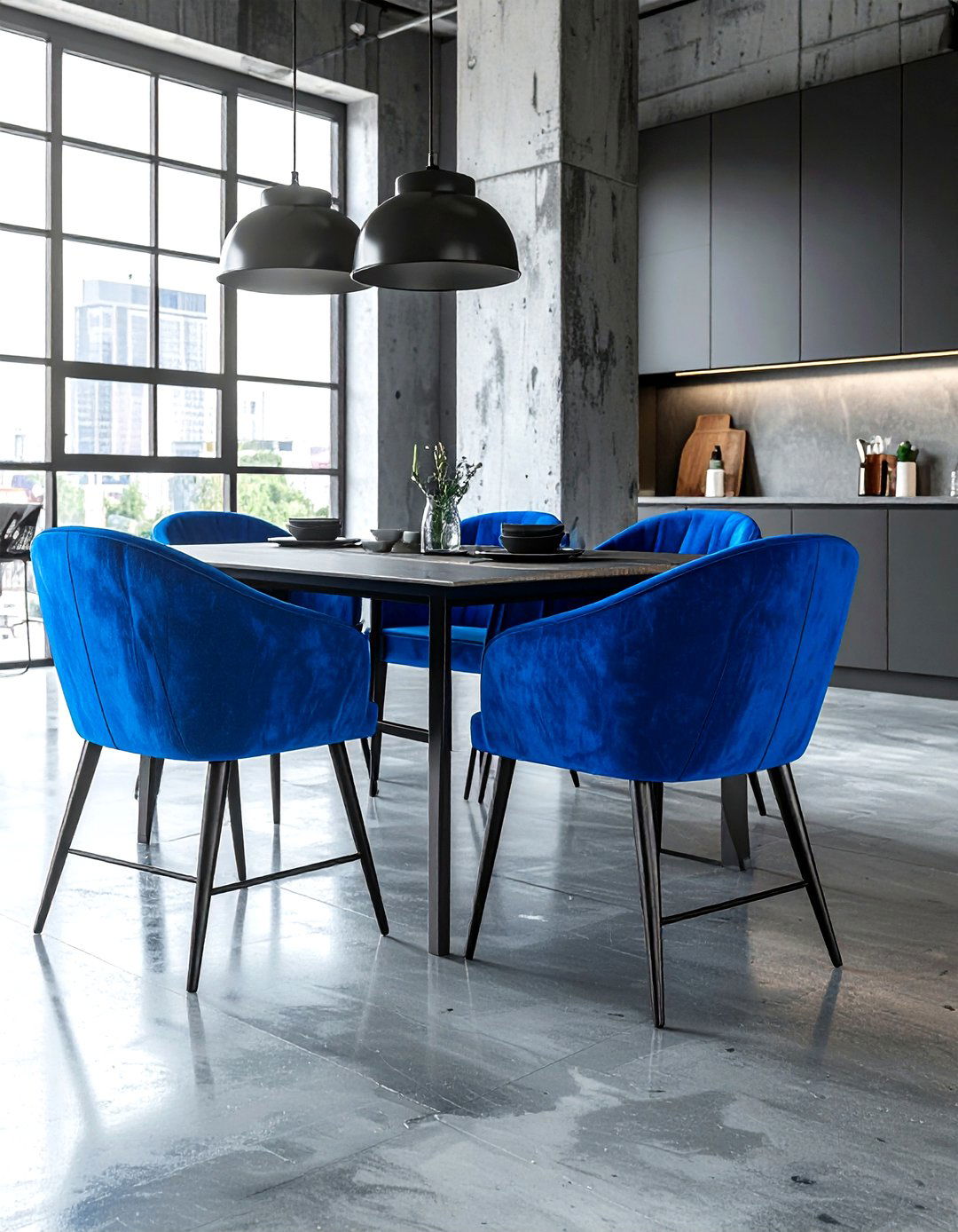 Cobalt Blue Dining Chair - 30 colorful dining chair ideas