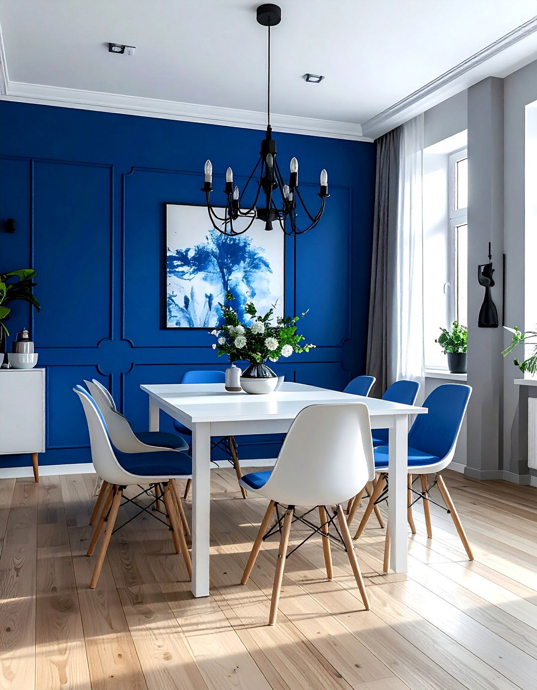 Cobalt Blue Dining Room - 30 cool blue dining room ideas