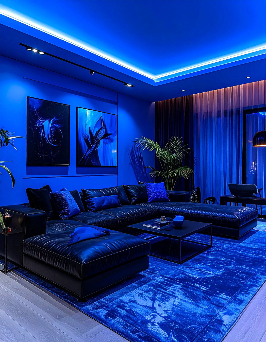 Cobalt Blue Living Room - 30 living room blue walls