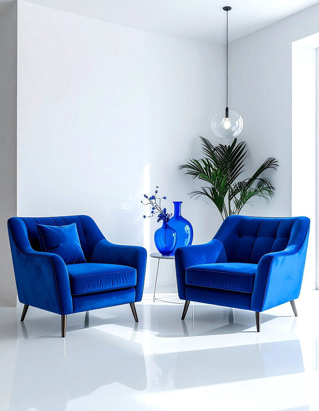 Cobalt Blue Living Room - 30 blue living room decor ideas