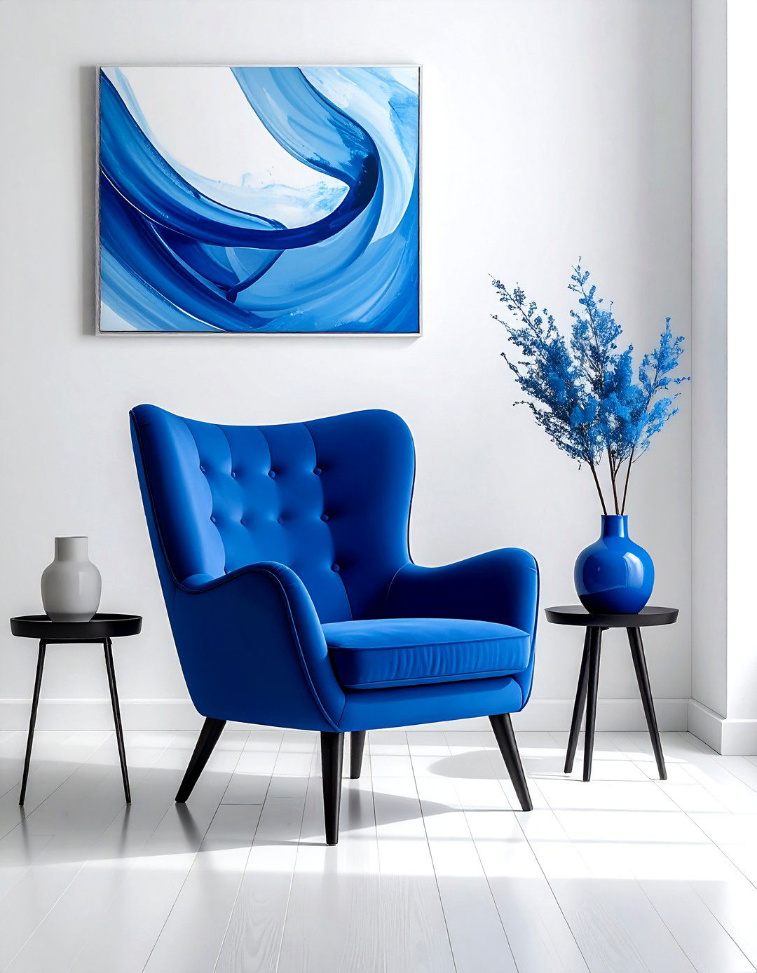 Cobalt Blue Minimalist Decor - 30 minimalist blue bedroom ideas