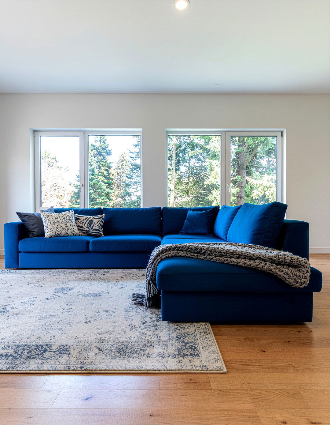 Cobalt Blue Sectional Sofa - 30 cobalt living room ideas