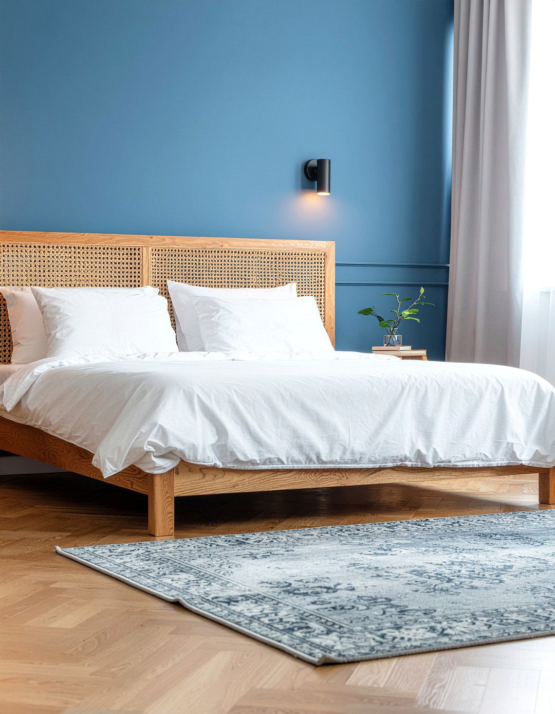 Cobalt blue accent wall - 30 cobalt bedroom ideas