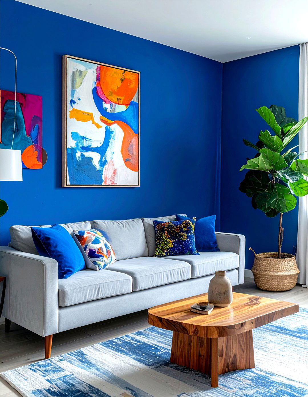 Cobalt blue accent wall - 30 bold paint color ideas