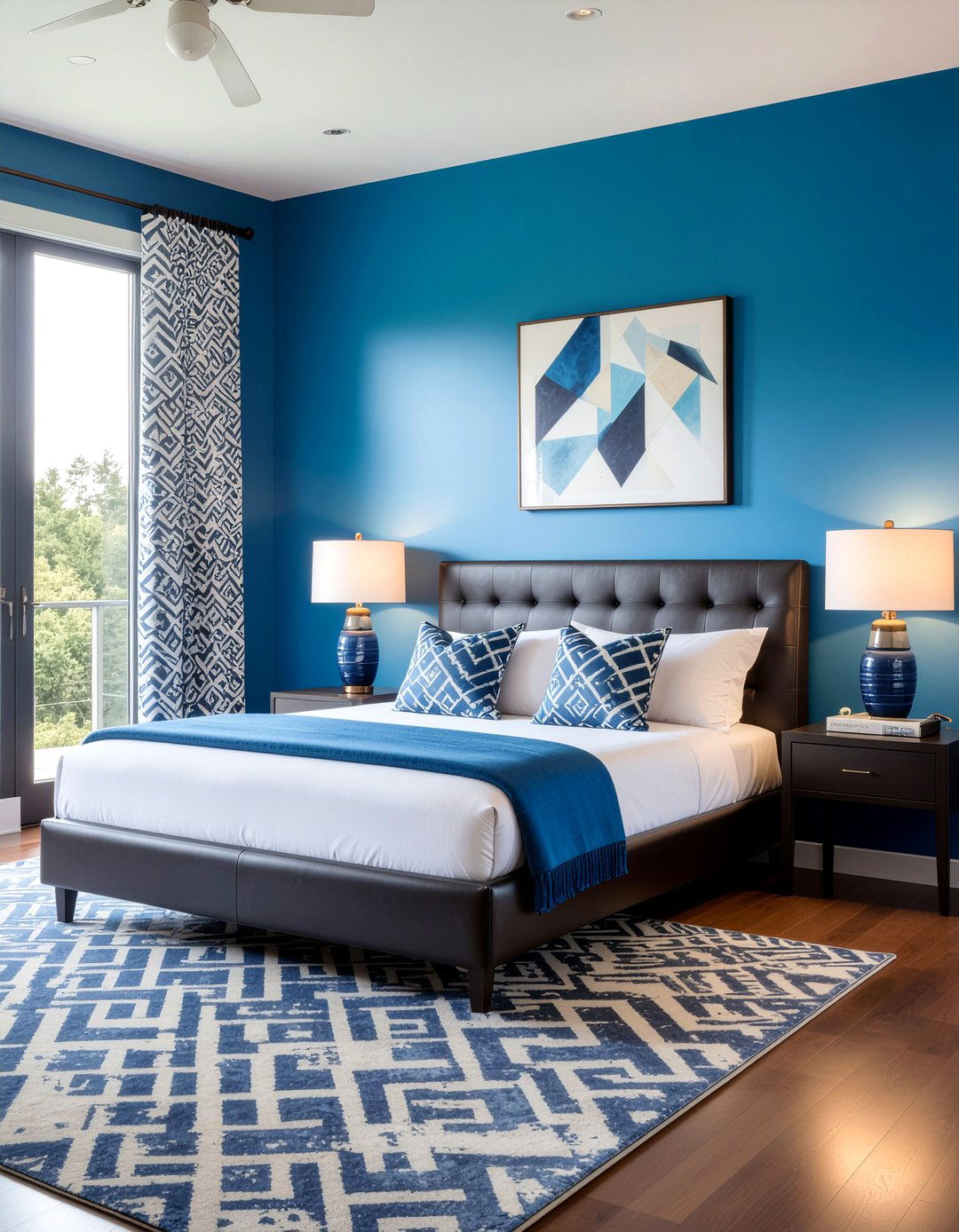 Cobalt blue bedroom - 30 bedroom blue walls