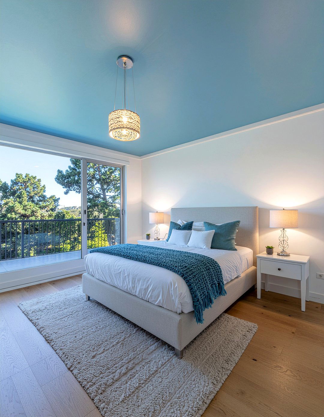 Cobalt blue ceiling paint - 30 cobalt bedroom ideas