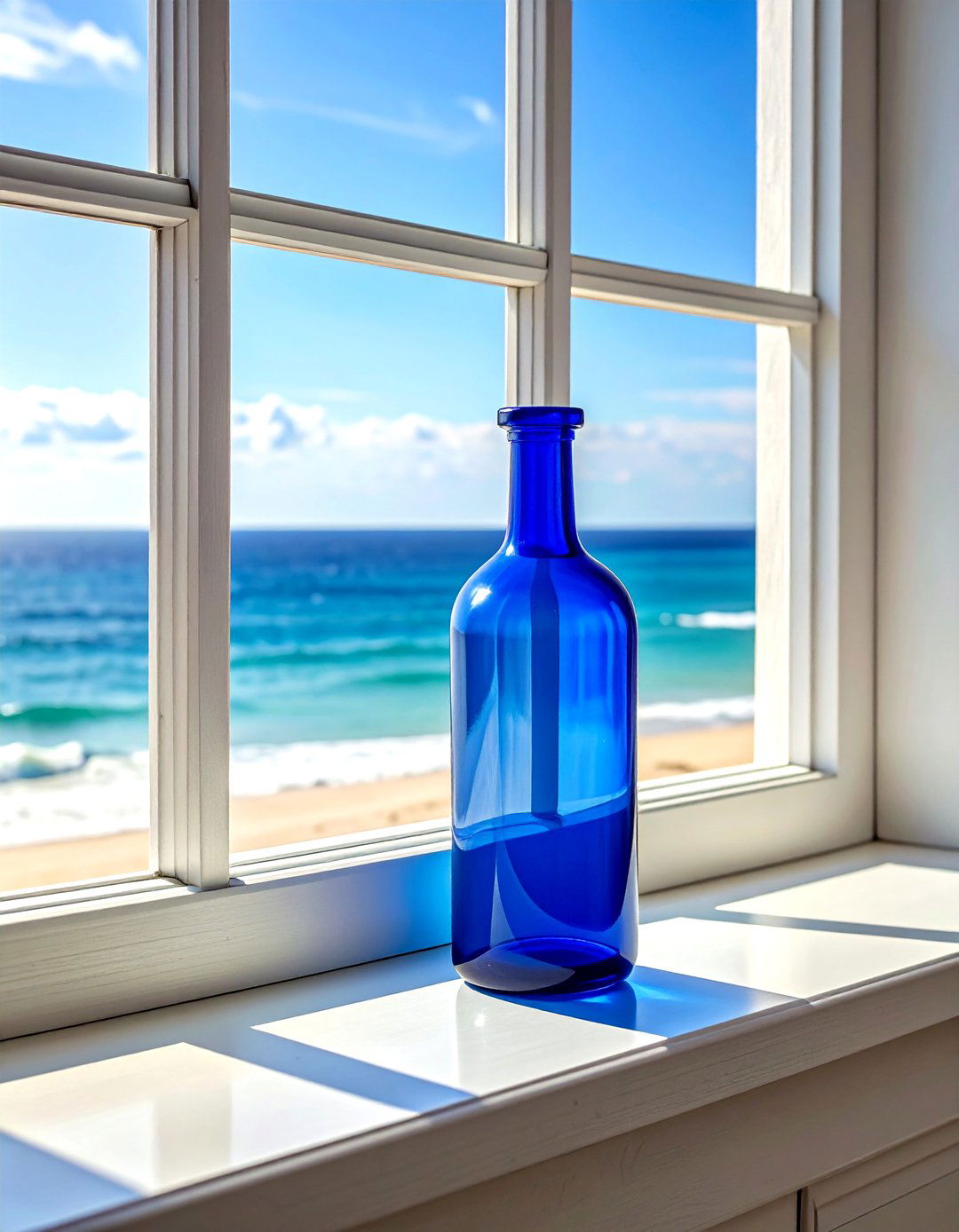 Cobalt blue glass bottle - 30 vintage vase ideas