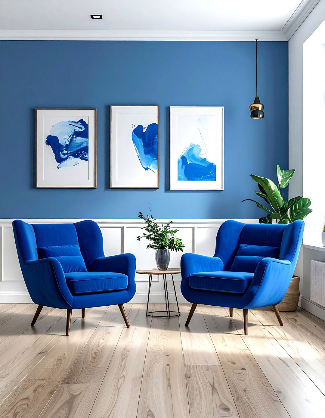 Cobalt blue living room - 30 cool blue living room ideas