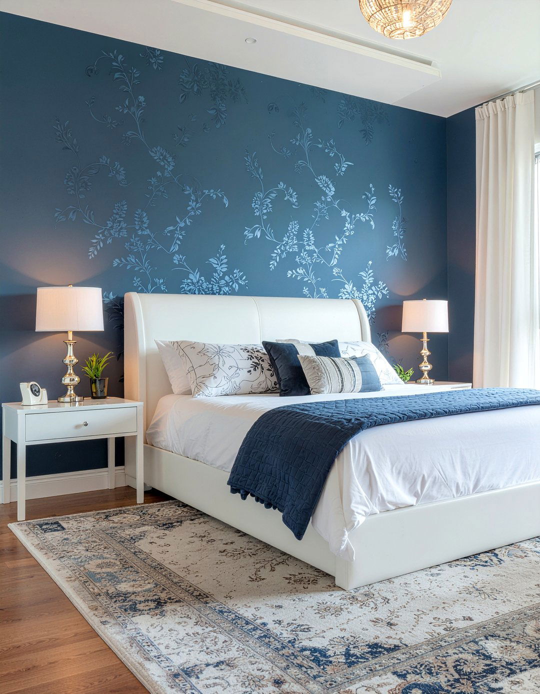 Cobalt blue wallpaper - 30 cobalt bedroom ideas