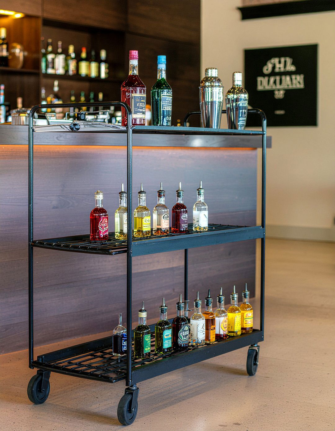 Cocktail Station - 30 dining room bar cart ideas