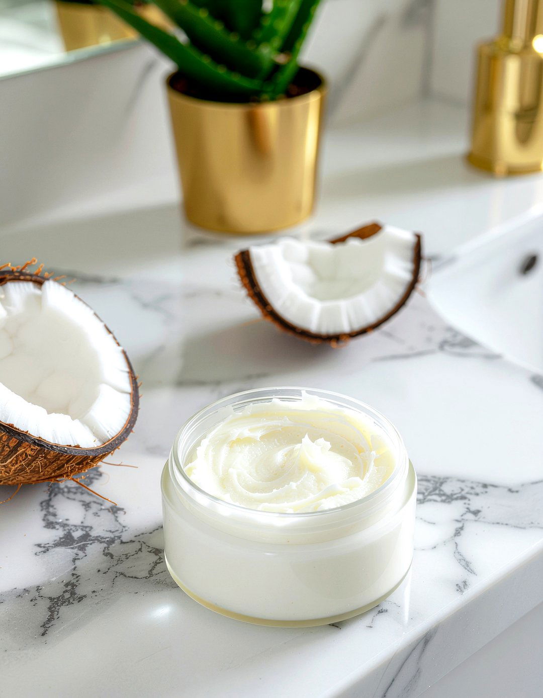 Coconut Oil Body Butter - 30 natural bathroom product ideas