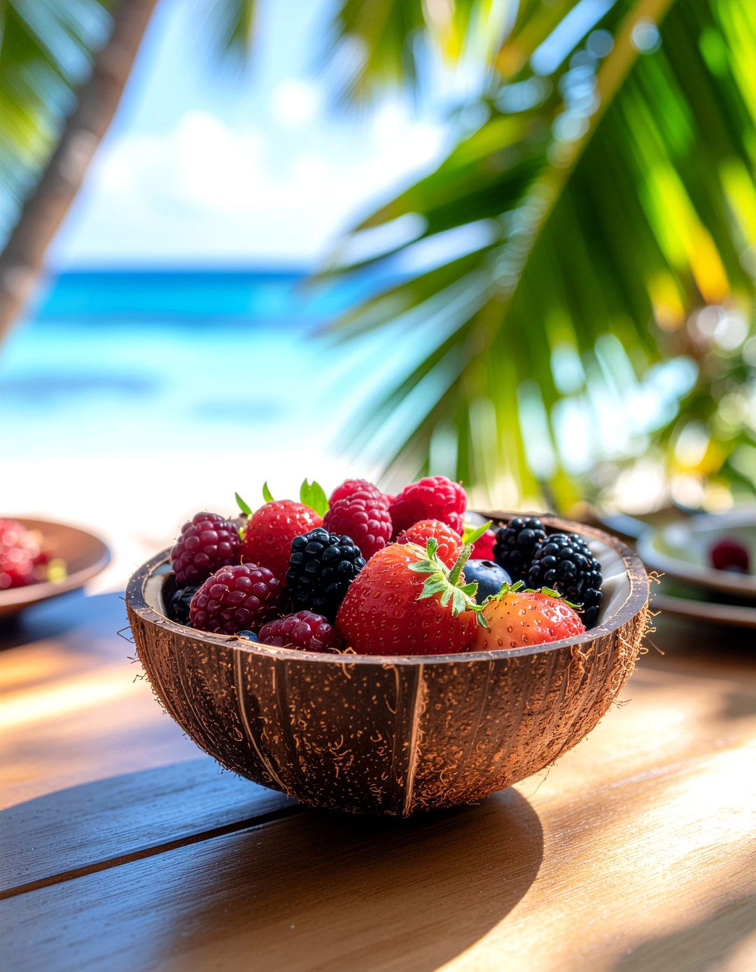 Coconut Shell Fruit Bowl - 30 fruit centerpiece dining ideas