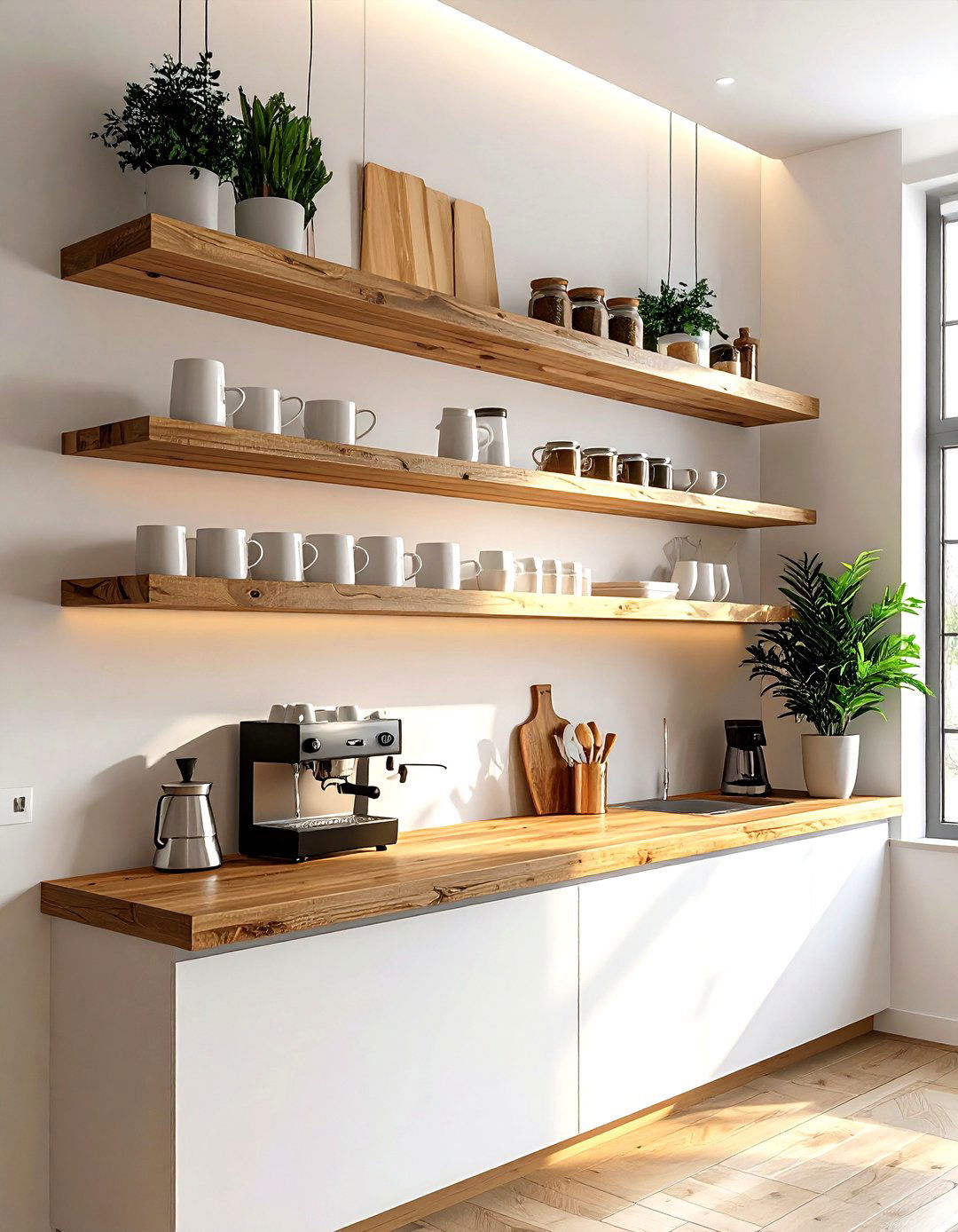 Coffee Bar Kitchen Floating Shelves - 30 floating shelf kitchen ideas