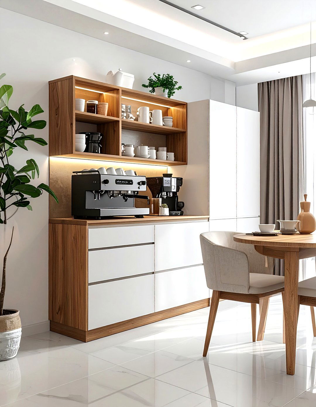 Coffee Station Cabinet - 30 dining room storage solutions