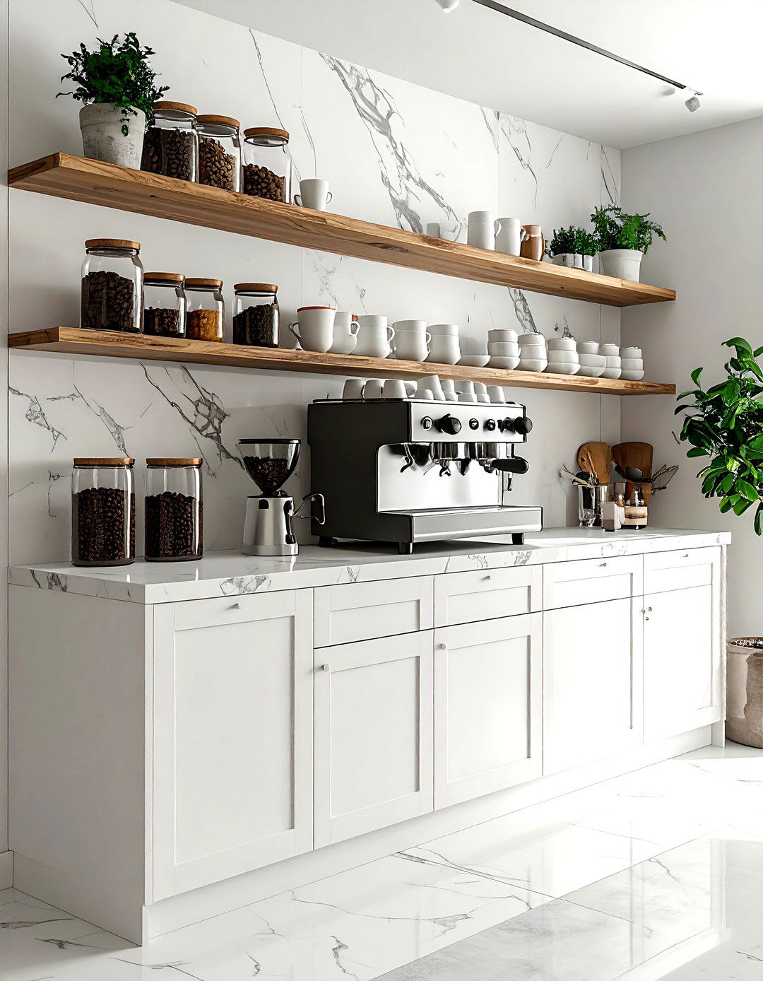 Coffee Station Cabinet - 30 kitchen home bar ideas