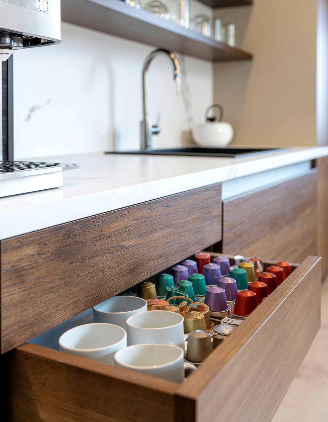 Coffee Station Drawer - 30 deep drawer kitchen ideas