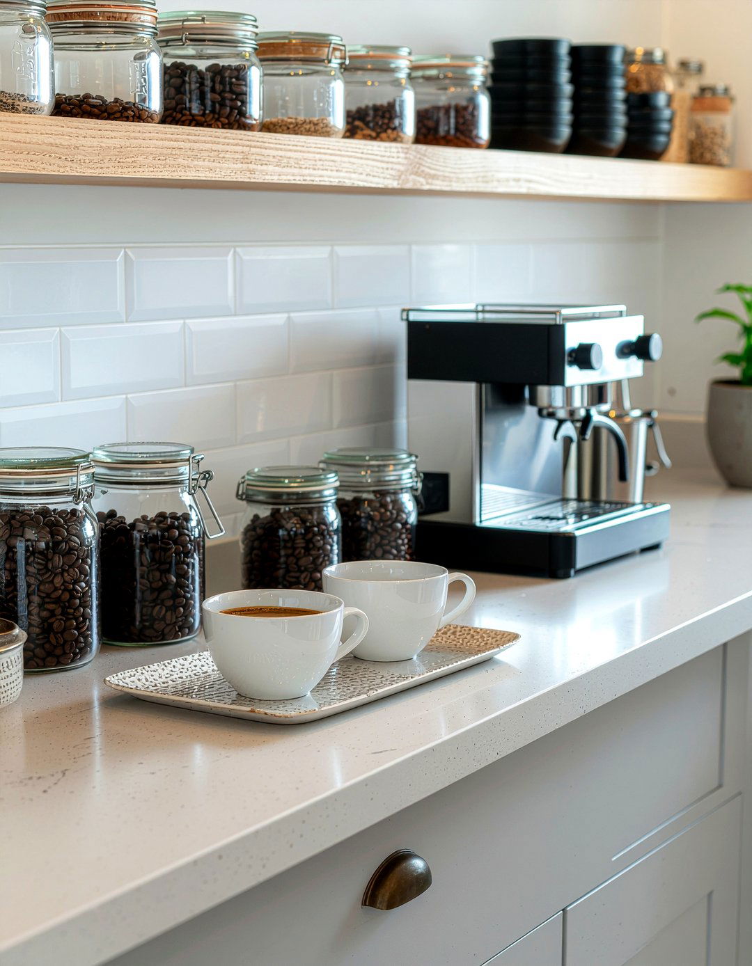 Coffee Station Kitchen Shelf - 30 kitchen shelf decor ideas