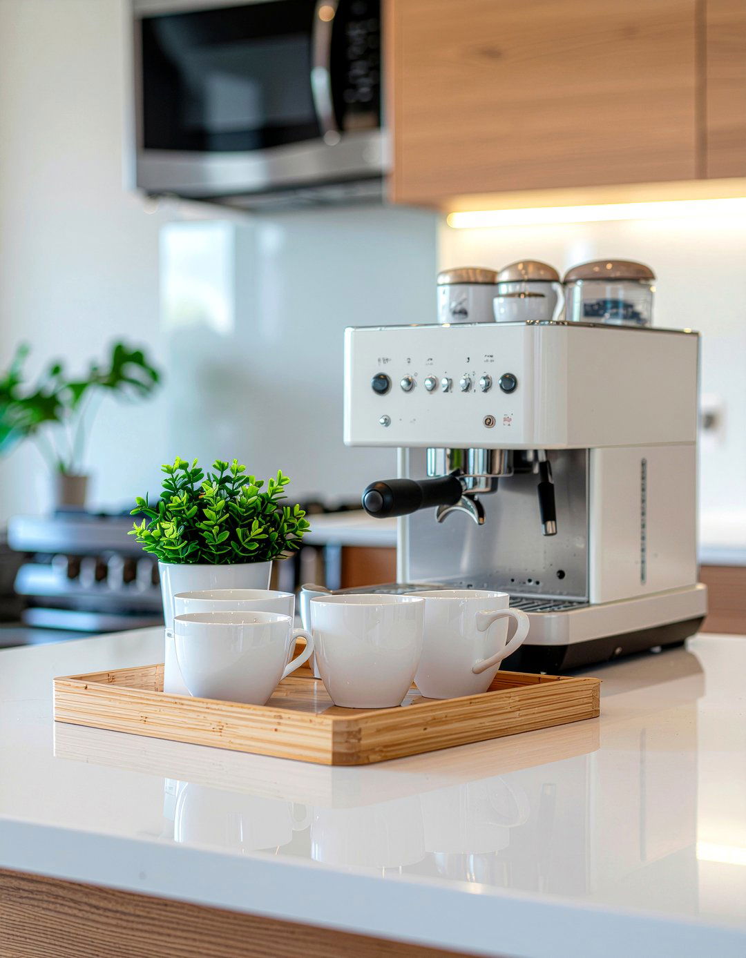 Coffee Station Tray - 30 kitchen tray styling ideas