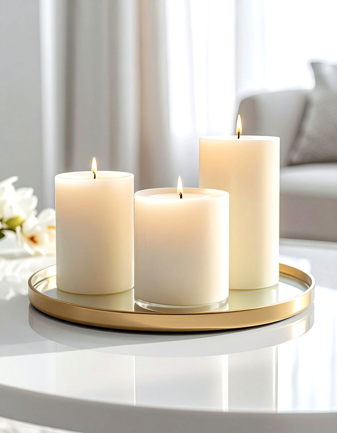 Coffee Table Candle Arrangement - 30 round coffee table decor ideas