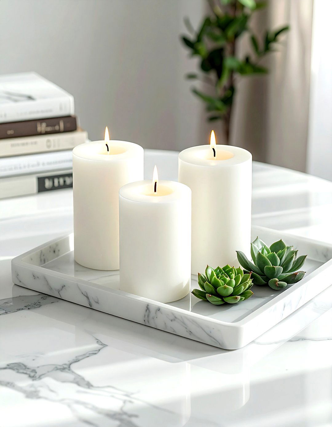 Coffee Table Candle Tray - 30 living room candle ideas