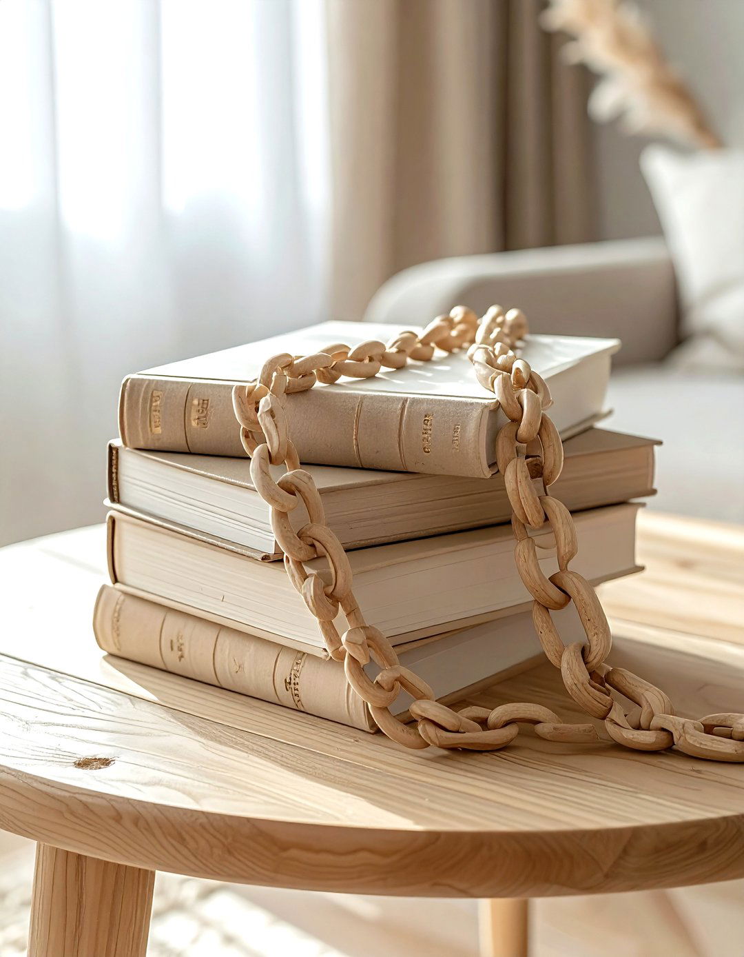 Coffee Table Link Chain - 30 round coffee table decor ideas