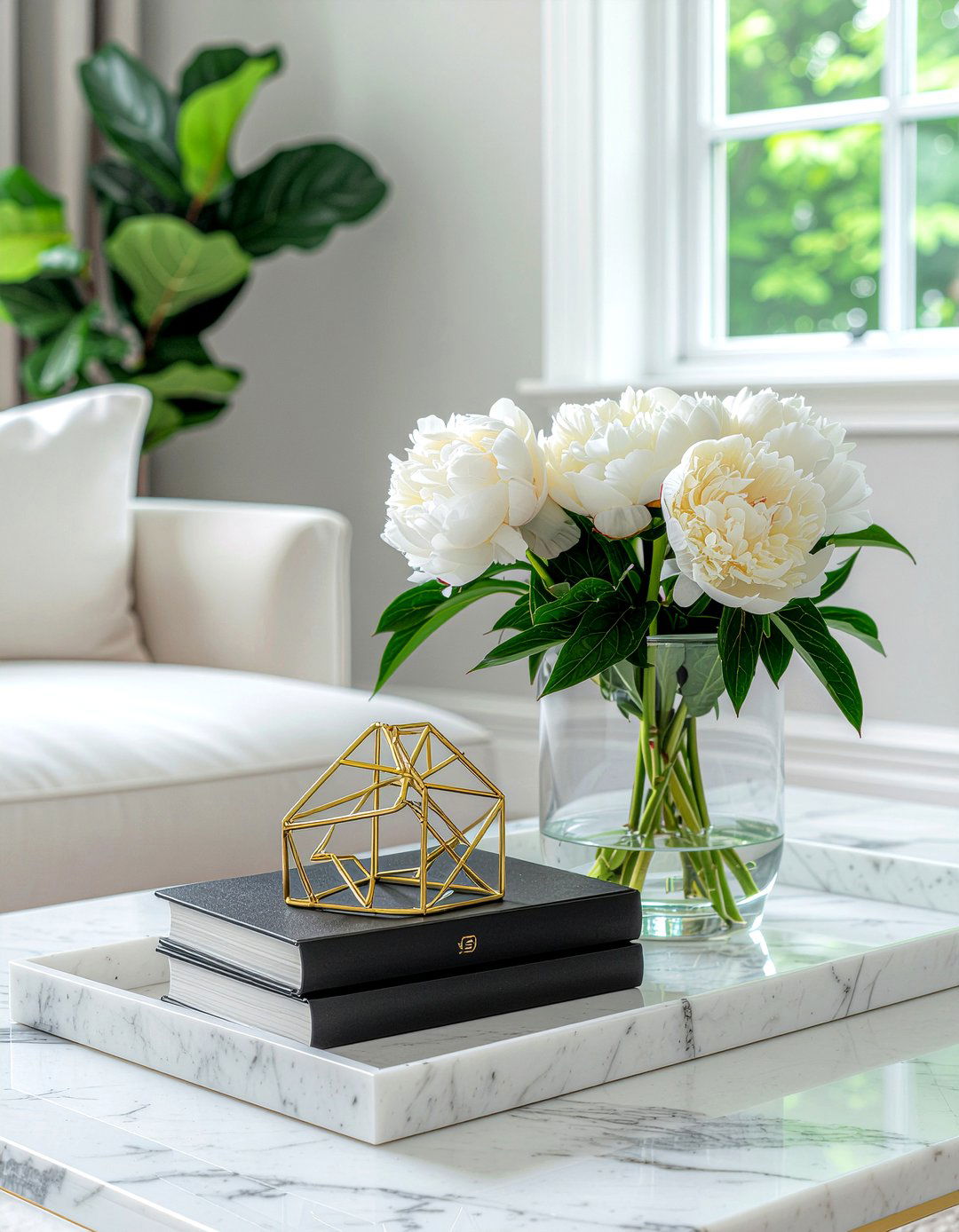 Coffee Table Tray - 30 living room vignette ideas