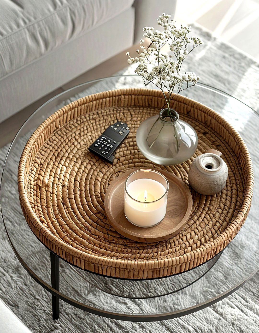 Coffee Table Tray - 30 woven basket ideas