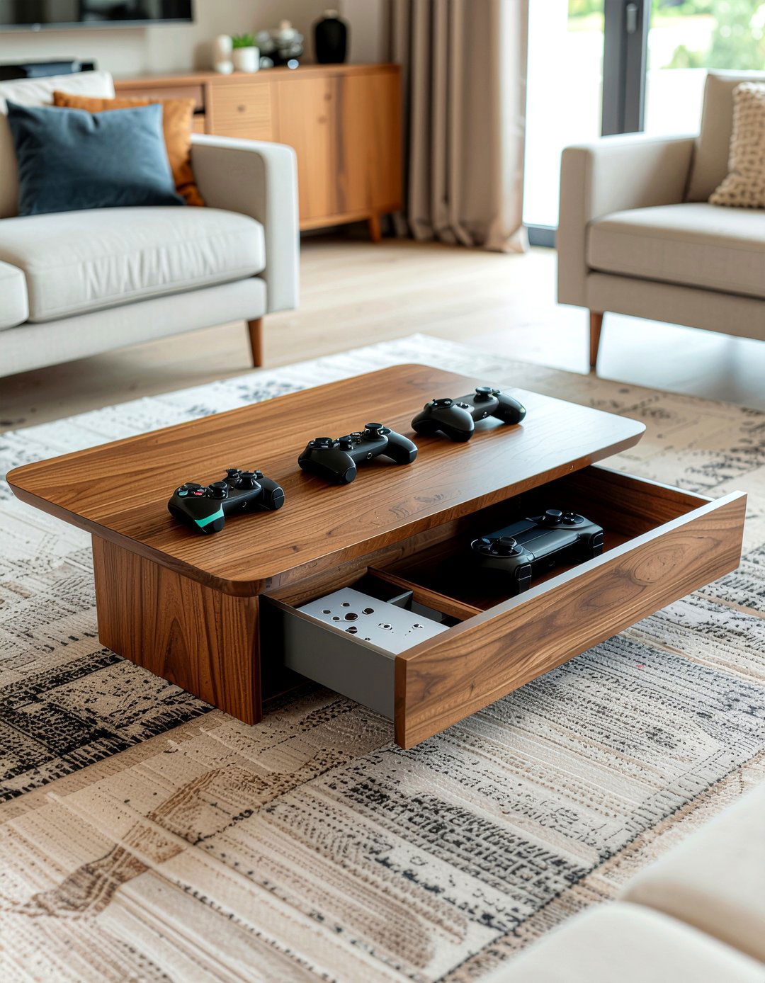 Coffee Table With Storage - 30 game room living room ideas