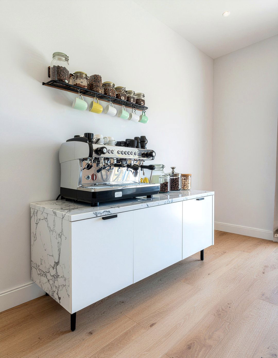 Coffee bar station - 30 dining room storage ideas