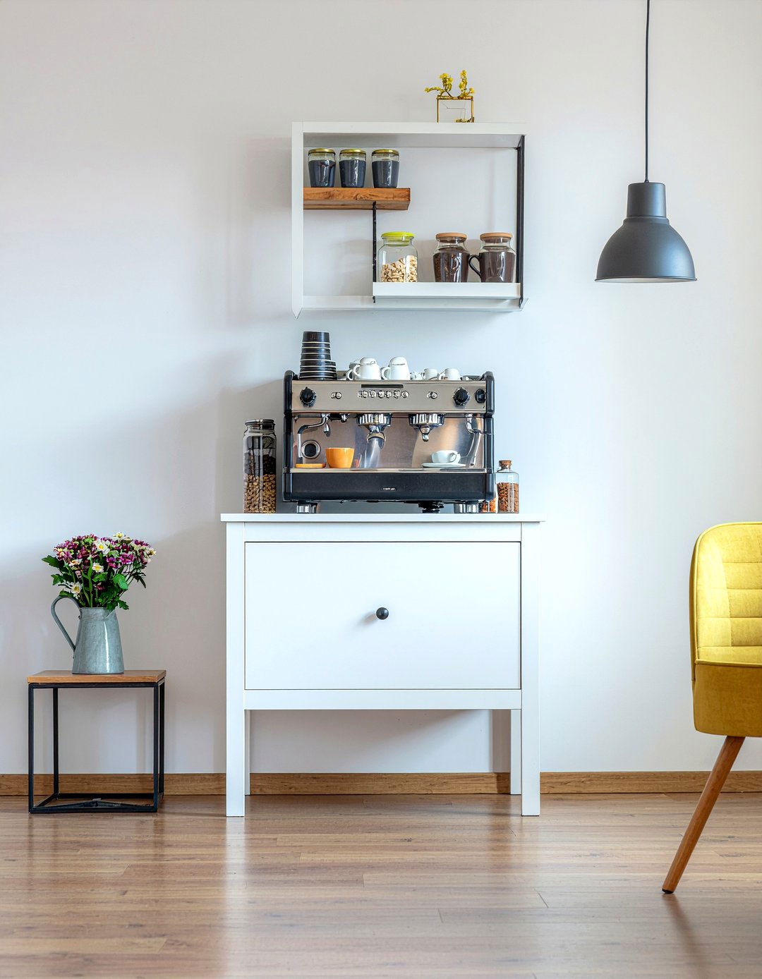 Coffee bar station - 30 DIY dining room ideas