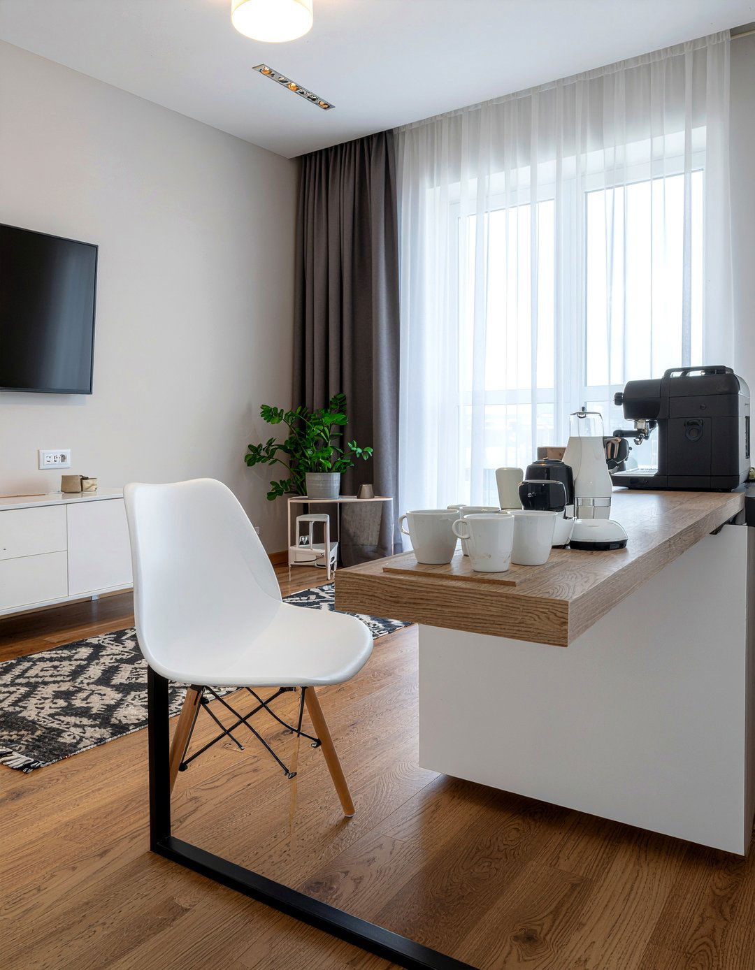 Coffee station - 30 rental apartment living room ideas